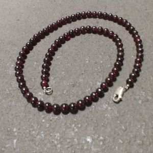 Red Garnet Stone necklace - women or men